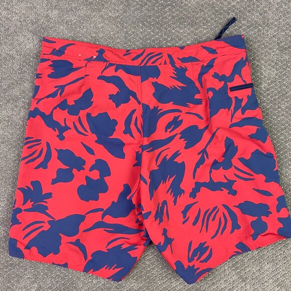 Patagonia Wavefarer Boardshorts Men's 40 Red Blue Floral Swim Trunks Shorts - Picture 4 of 13